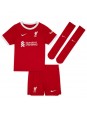 Otroški Nogometna dresi replika Liverpool Mohamed Salah #11 Domači 2023-24 Kratek rokav (+ hlače)